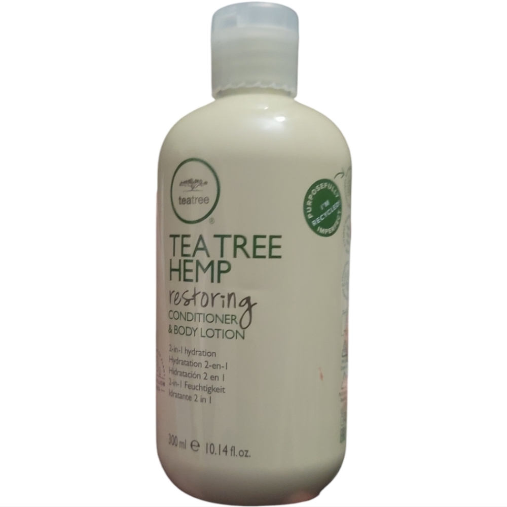 Paul Mitchell restoring tea tree hemp hair conditioner & body lotion 10.14 oz.